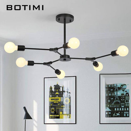 Lustre design à LED avec branches noires Pendente - vue 7 sur 6