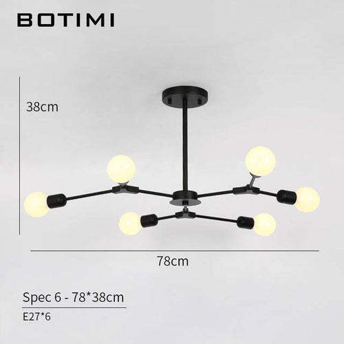 Lustre design à LED avec branches noires Pendente - vue 6 sur 6