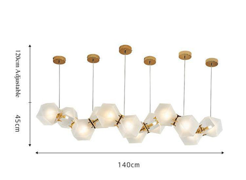 Lustre design moderne doré à LED Avize