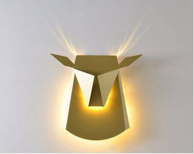 Applique design LED en forme de tête cerf de couleur - vue 3 sur 7