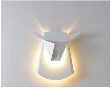 Applique design LED en forme de tête cerf de couleur - vue 5 sur 7