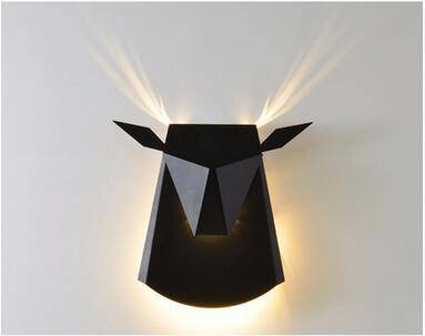 Applique design LED en forme de tête cerf de couleur - vue 6 sur 7