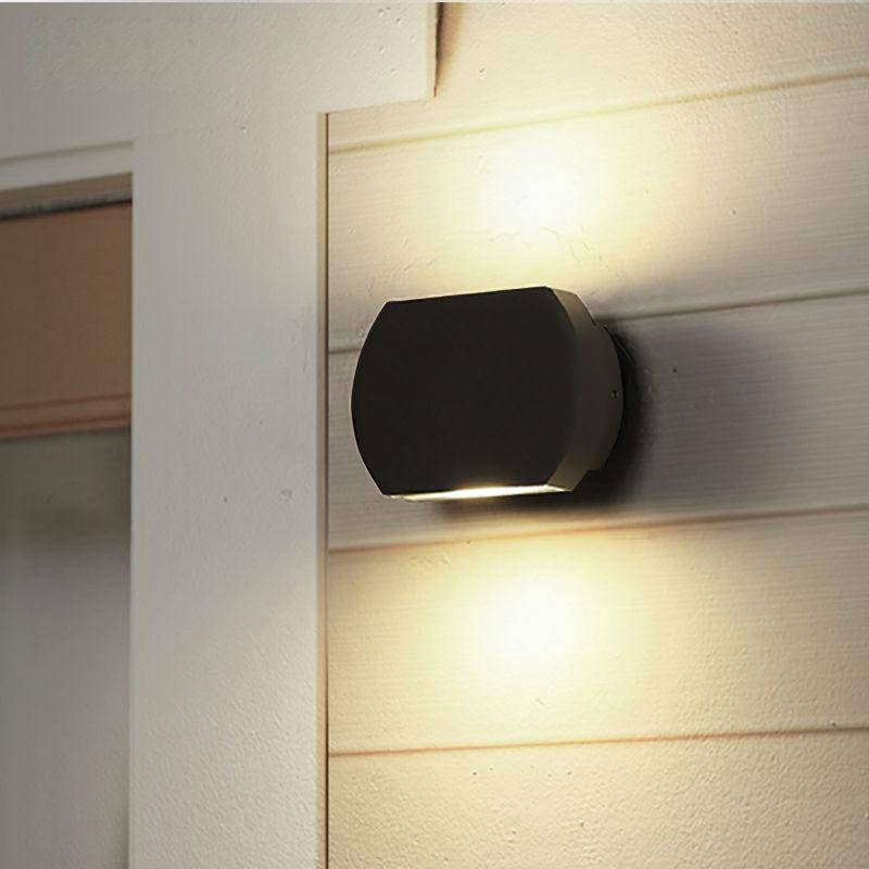 Applique extérieur LED moderne arrondie en aluminium - vue 3 sur 5