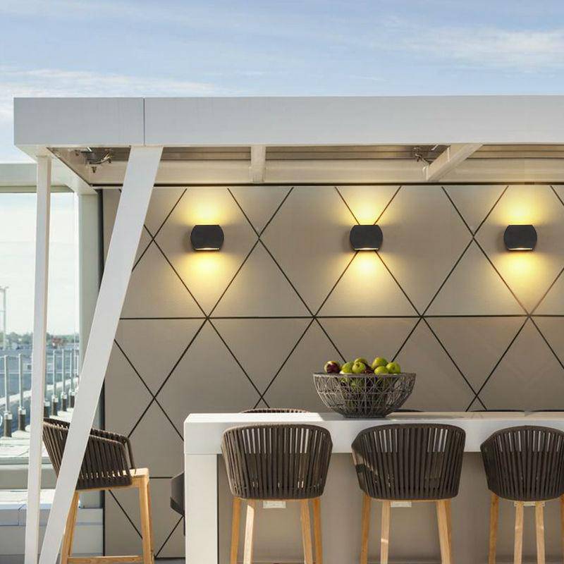 Applique extérieur LED moderne arrondie en aluminium - vue 5 sur 5