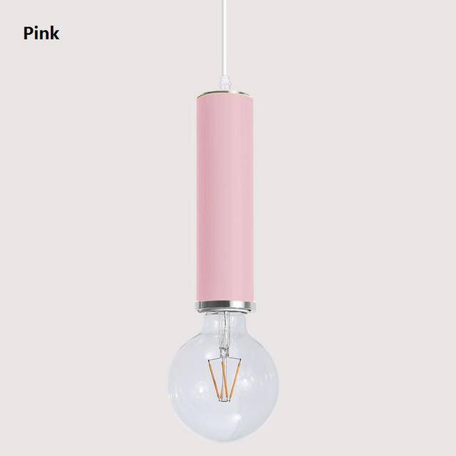 Suspension design LED en tube de couleur