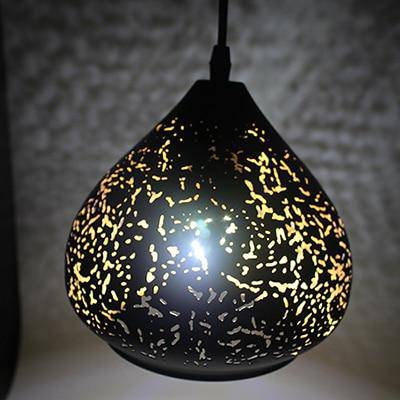 Suspension LED noir Etching - vue 2 sur 11