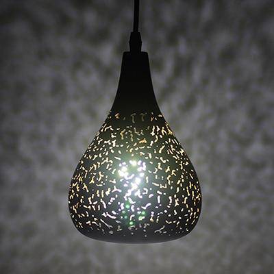 Suspension LED noir Etching - vue 10 sur 11