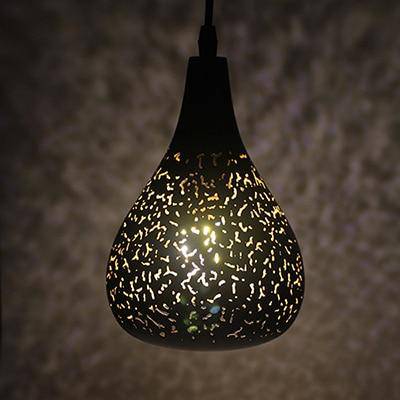Suspension LED noir Etching - vue 4 sur 11
