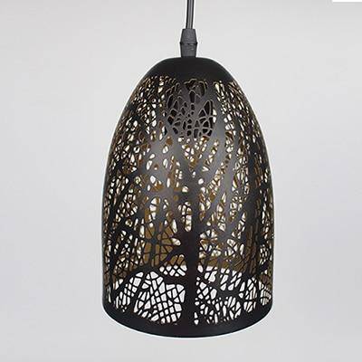Suspension LED noir Etching - vue 6 sur 11