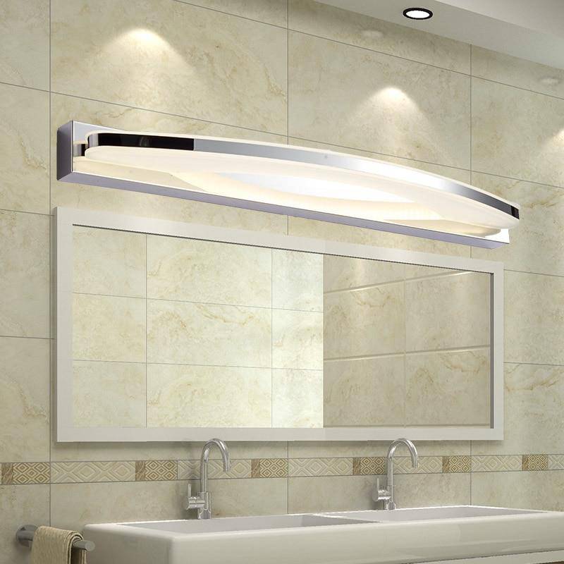 Applique murale LED pour miroir et salle de bain chromée et arrondie - vue 4 sur 4