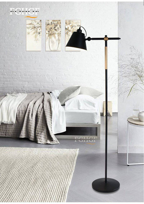 Lampadaire en bois et métal design ajustable Floor - vue 5 sur 8