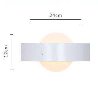 Applique design LED courbée avec boule en verre Indoor (noir ou blanc) - vue 5 sur 5