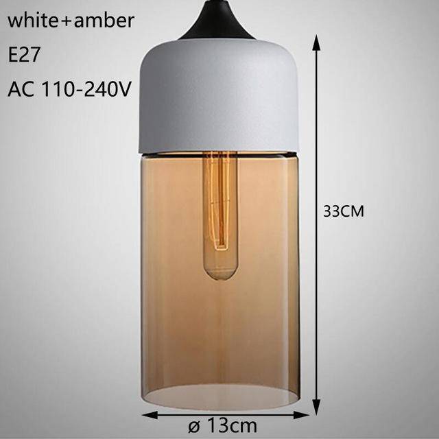 Suspension moderne design en verre et métal Loft