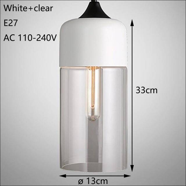 Suspension moderne design en verre et métal Loft