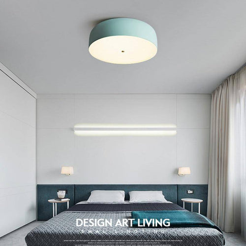 Plafonnier LED coloré rond moderne Nordic - vue 2 sur 4