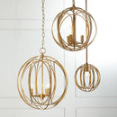 Suspension design LED en boule métal avec ampoules rétro Lewin