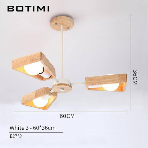 Lustre en bois à LED ajustable Wooden - vue 7 sur 7