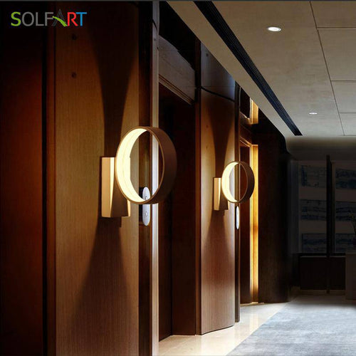 Applique design LED cercle blanc