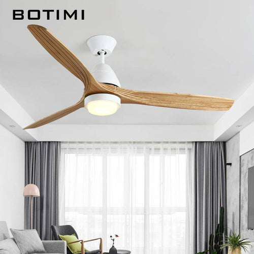 Ventilateur de plafond LED à pales rayés et base colorée - vue 6 sur 8