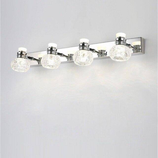 Applique murale LED chromée avec plusieurs lampes en cristal - vue 7 sur 9