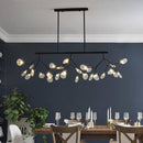 Lustre design moderne LED en bois branches d'arbres (noir ou doré)