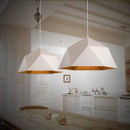 Suspension design moderne géométrique Art Deco (noir ou blanc)