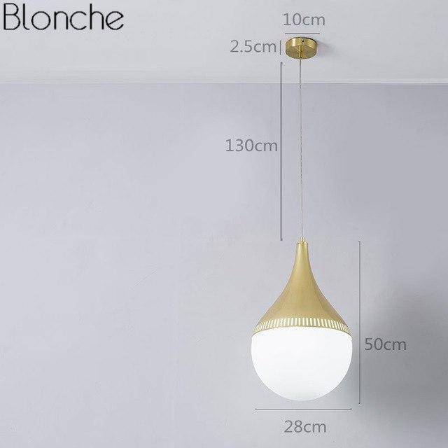 Suspension design LED boules en verre à chapeau pointu (or ou noir) - vue 4 sur 5