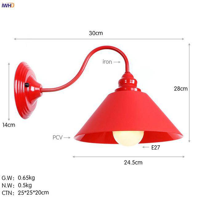 Applique murale LED rouge Wandlamp - vue 4 sur 6