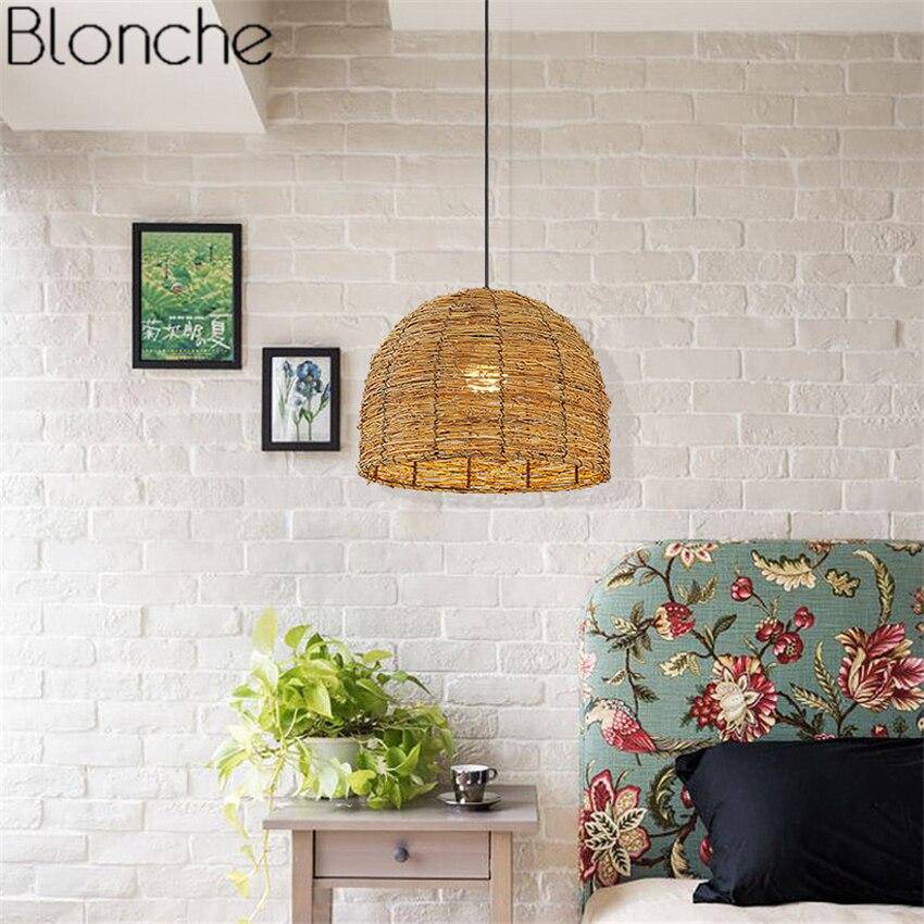 Suspension en rotin LED avec abat-jour de différentes formes Decor - vue 2 sur 7