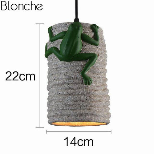 Suspension LED en ciment avec grenouille Frog - vue 4 sur 7