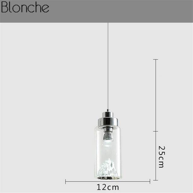 Suspension design à LED en verre Iceberg (or ou argent) - vue 6 sur 7