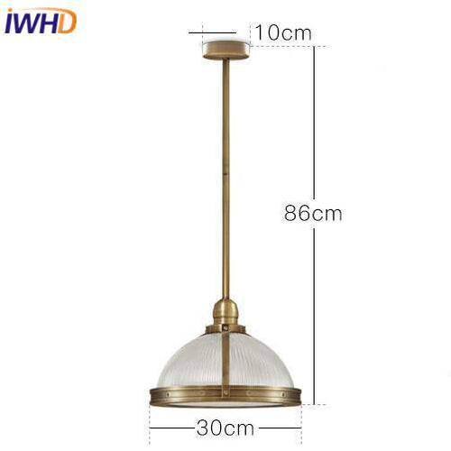 Suspension LED en verre et métal doré Vintage - vue 4 sur 4