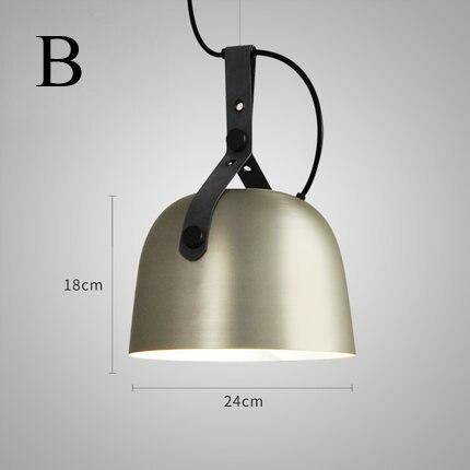 Suspension design LED avec abat-jour en métal arrondi Loft - vue 7 sur 11