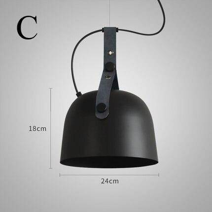 Suspension design LED avec abat-jour en métal arrondi Loft - vue 8 sur 11