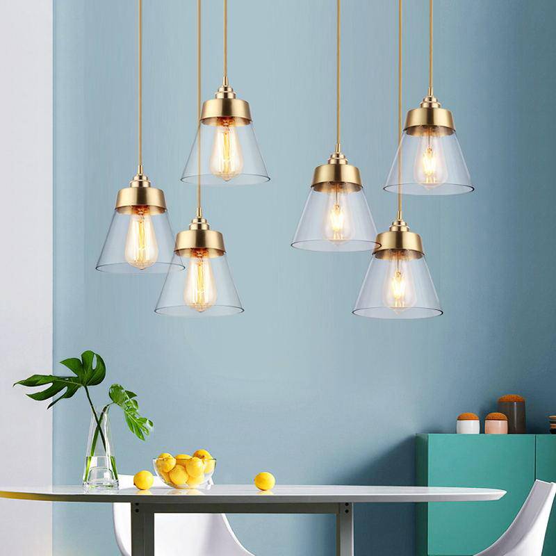 Suspension design à LED avec abat-jour en verre et doré Light Loft - vue 4 sur 6