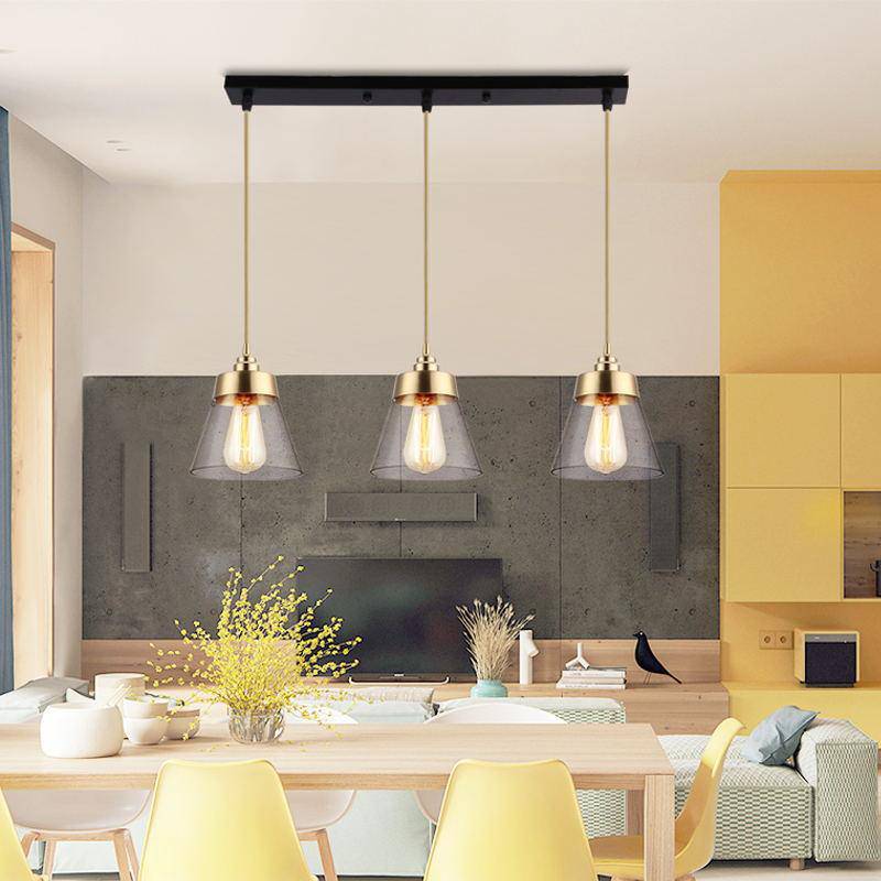 Suspension design à LED avec abat-jour en verre et doré Light Loft - vue 3 sur 6