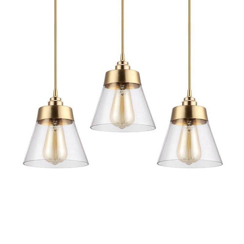 Suspension design à LED avec abat-jour en verre et doré Light Loft - vue 5 sur 6