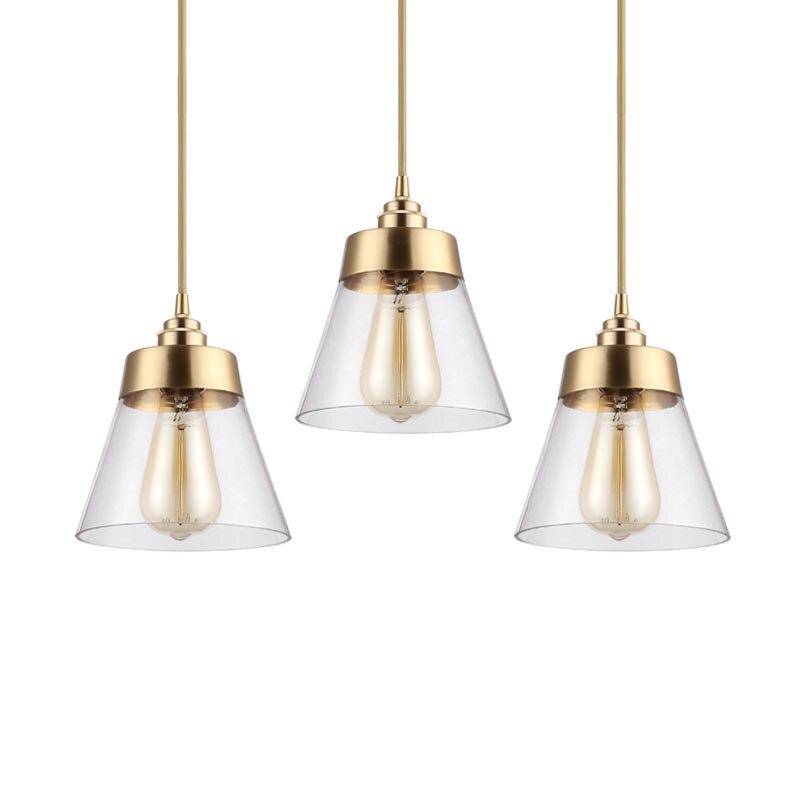 Suspension design à LED avec abat-jour en verre et doré Light Loft - vue 5 sur 6