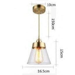 Suspension design à LED avec abat-jour en verre et doré Light Loft - vue 6 sur 6