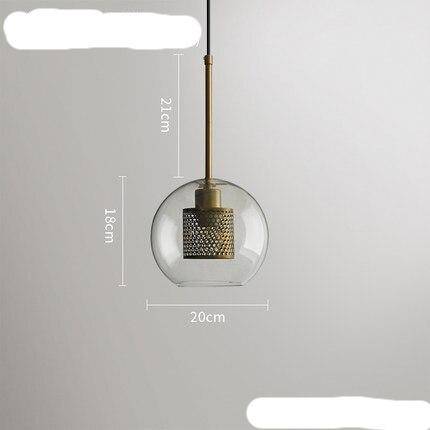 Suspension design LED avec abat-jour industriel et boule en verre Loft