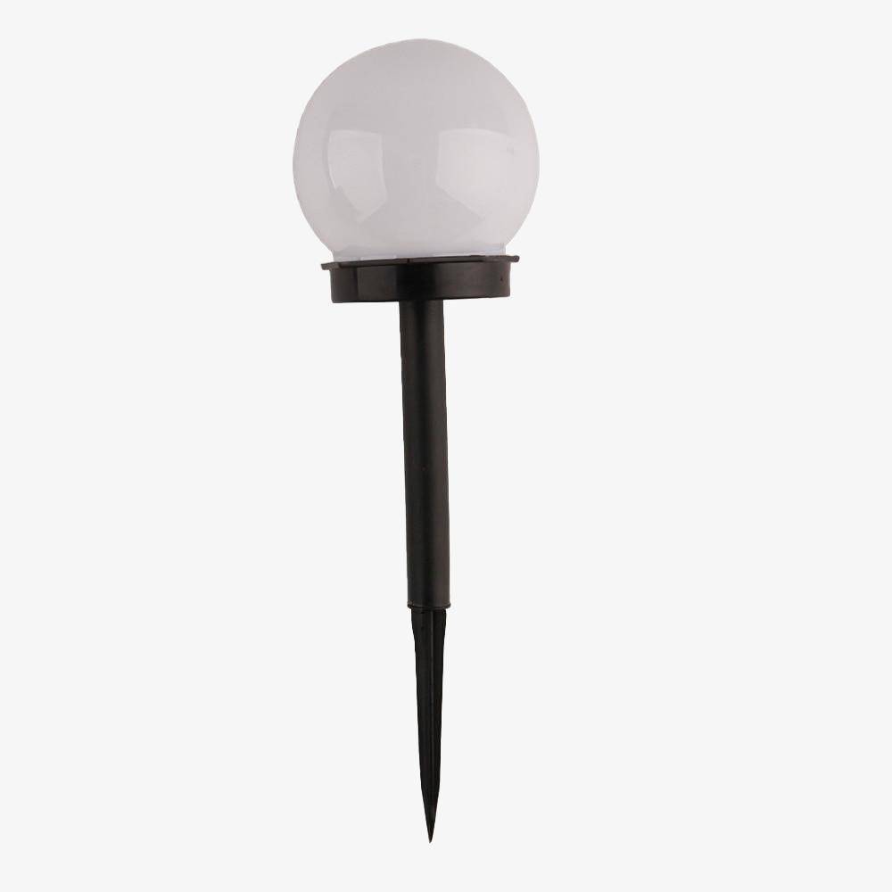 Lampe extérieur LED solaire boule blanche à piquer - vue 5 sur 5