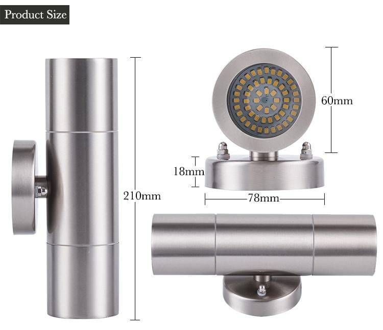 Applique extérieur LED chromée Down