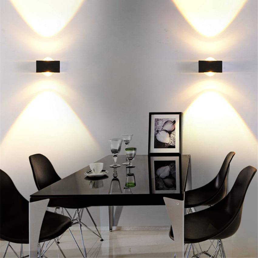 Applique murale à LED carrée avec lampe des deux côtés - vue 3 sur 4