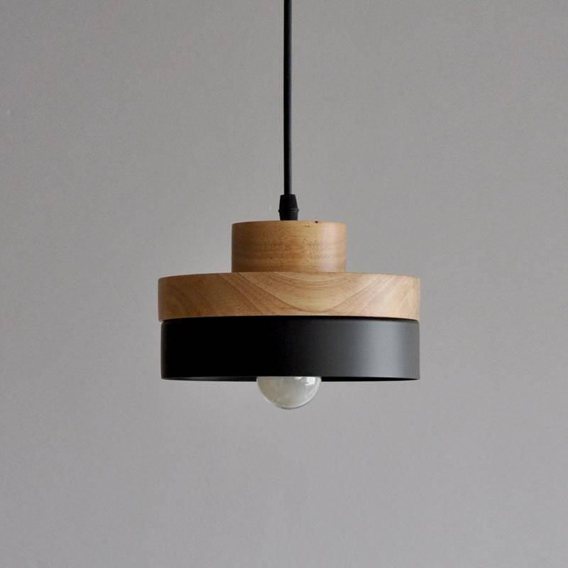 Suspension LED en bois (carré ou rond)