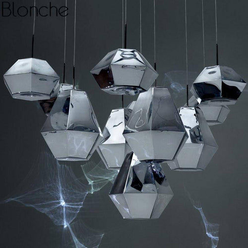 Suspension LED design géométrique en verre Diamond - vue 6 sur 10
