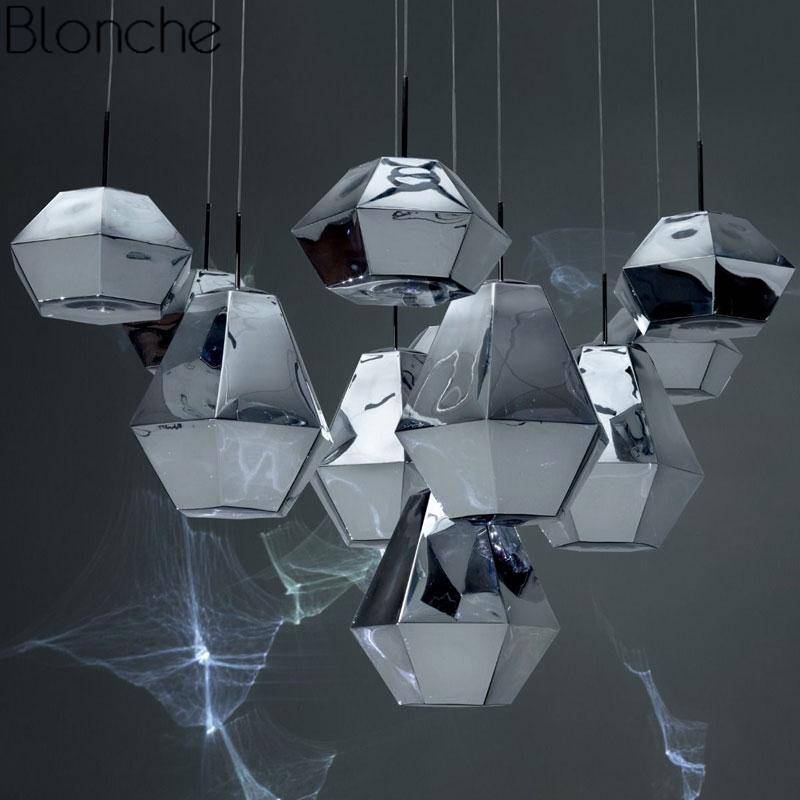 Suspension LED design géométrique en verre Diamond - vue 5 sur 10