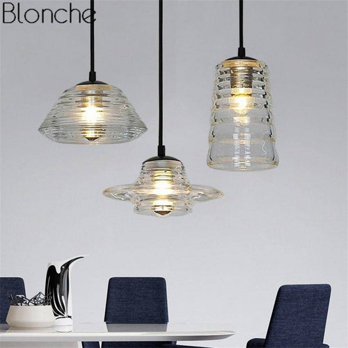 Suspension design en verre fumé à LED Industrial - vue 3 sur 7