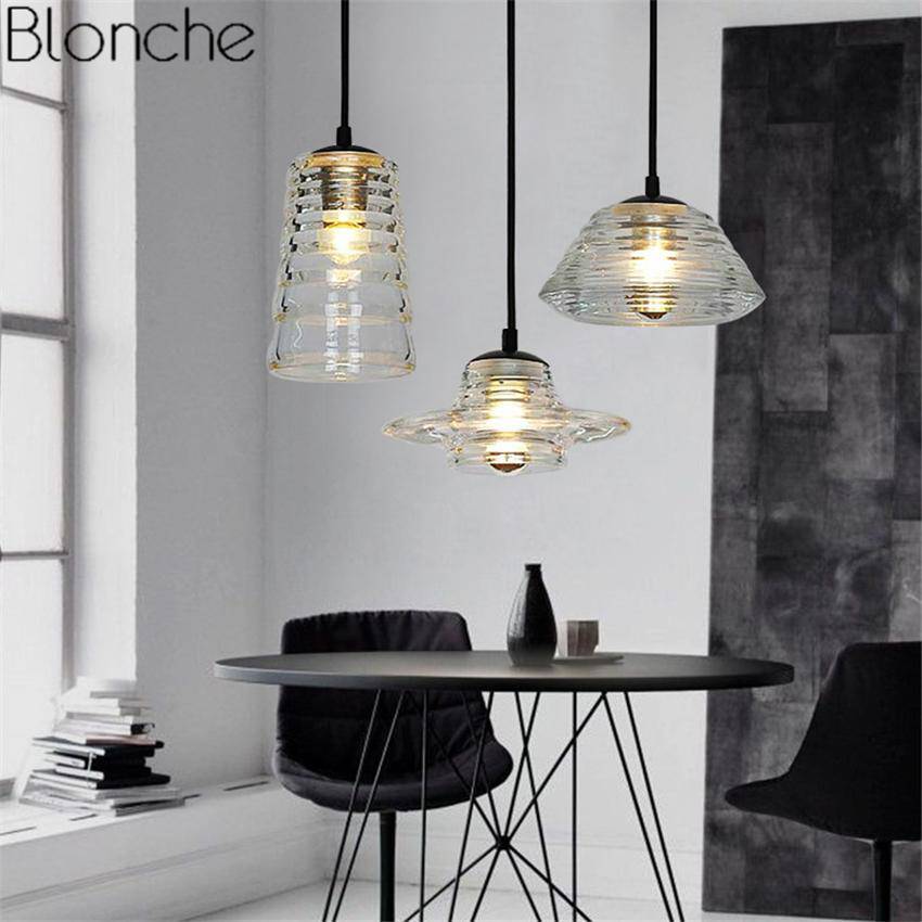 Suspension design en verre fumé à LED Industrial - vue 3 sur 7