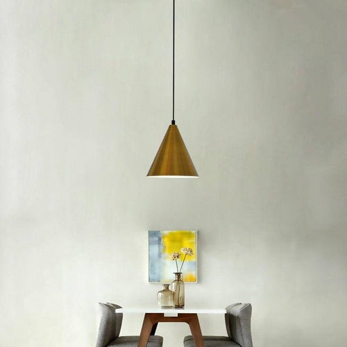 Suspension design doré en forme de cône Luxe - vue 6 sur 6