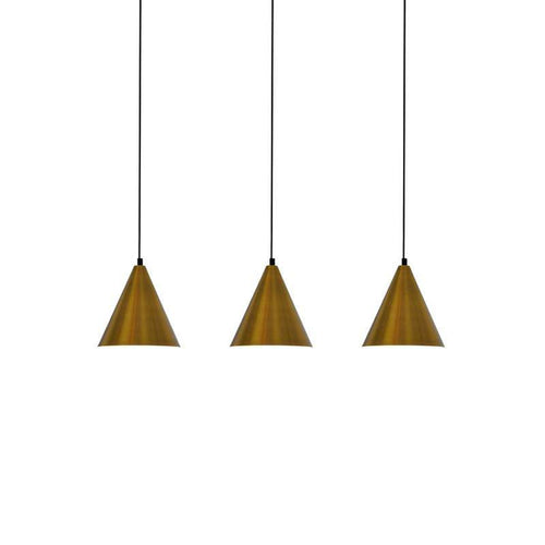 Suspension design doré en forme de cône Luxe - vue 5 sur 6